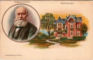 MUSIKKOMPONIST - CHARLES GOUNOD - GEBURTSORT - UNGETEILTE RÜCKSEITE POSTKARTE - Bild 1 von 2
