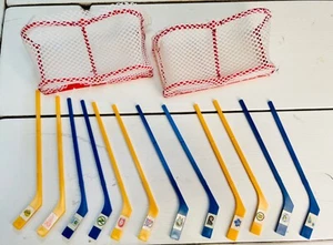 Vintage Miniature 1960s NHL Hockey Sticks Cereal Nets Plastic 6" Lot of 12 - Picture 1 of 10