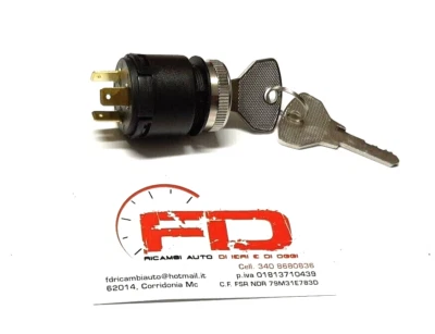 BLOCCHETTO COMMUTATORE AVVIAMENTO ACCENSIONE CON CHIAVE  FIAT 500 F L R  CROMATO - Immagine 1 di 4