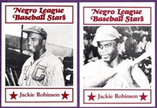 Jackie Robinson 1984 Decathlon Corp. Negro League Baseball Stars Cards #11 & #25