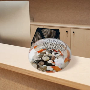 Clear Bowl Glass Vase Glass Bubble Bowl Glass Round Vase Planter Terrarium Fish - Picture 1 of 12