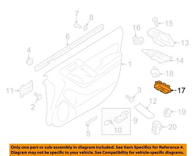 SUBARU OEM 14-16 Forester Front Door Interior Trim-Window Switch 83071SG011 - Image 1 of 2
