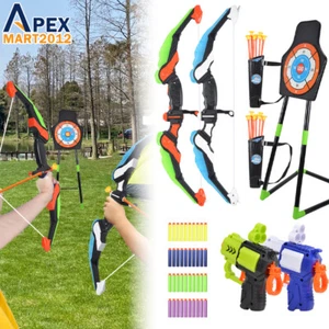 Bow and Arrow Set Boys Girl Indoor Outdoor Archery Playing Shooting Activity Toy - Picture 1 of 12