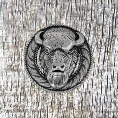 Buffalo Head Bison Concho CON232-A-AN - Image 1 of 2