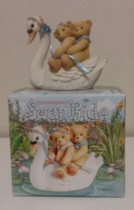 Cherished Teddies "Swan Ride" Figurine - Picture 1 of 9