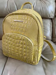 Brahmin Bag Backpack Leather Melbourne Sunflower Yellow Mini Dartmouth Chelsey - Picture 1 of 19