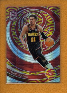Trae Young 2022-23 Panini Spectra Asia Red & Yellow Prizm #104 /75