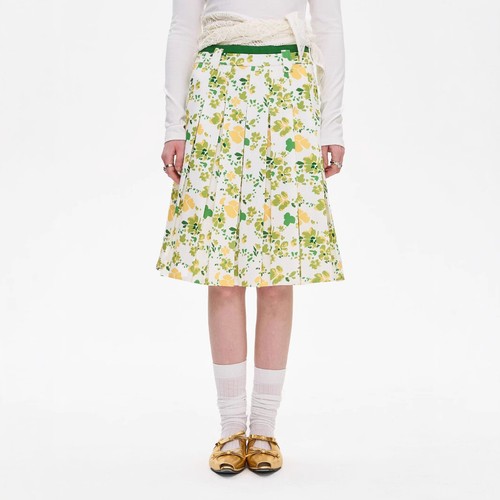 VETEMENTS Vestito donna dolce stampa floreale gonna plissettata design mezzo abito vacanza casual