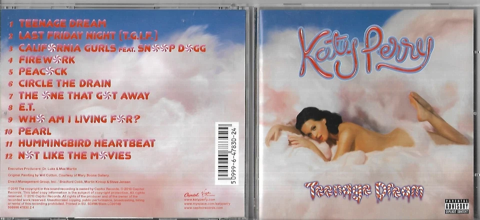 CD 12 TITRES KATY PERRY TEENAGE DREAM 2010 Virgin – 509996 47830 2 4 - Photo 1/1
