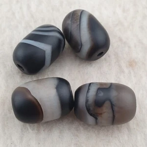 4 Pcs of Natural Suliemani Eyes Vintage Agate Beads - Picture 1 of 24