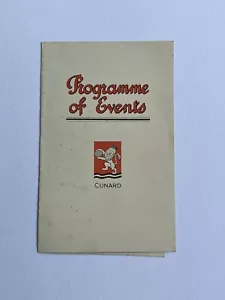 1933 RMS Lancastria Program of Events - Cunard Line - Picture 1 of 3