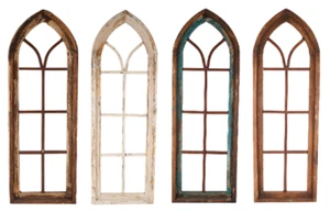 Ventana arquitectónica gótica Kingston - decoración de pared - jardín-patio - 12x36 - cuatro colores - Imagen 1 de 9
