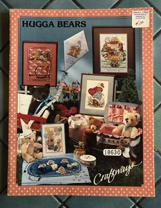 VINTAGE 1984 Craftways ~Hugga Bears~ Teddy Honey Punny Cross Stitch Booklet! - Picture 1 of 4