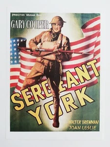 Ritaglio Locandina Film SERGEANT YORK - Il Sergente York 1941 G. Cooper - Foto 1 di 2