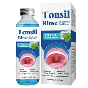 Natural Tonsil Stone Remover Rinse Mouthwash & Bad Breath Treatment 120ml - Foto 1 di 12