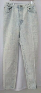 GITANO EXPRESS ACID WASHED DISTRESSED BLUE DENIM JEANS W/ZIPPED LEGS - SIZE 9/10 - Picture 1 of 6
