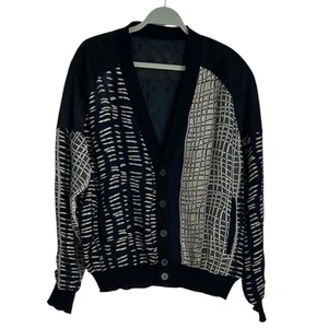 VTG Torras S.A. Richard Gelding Men’s Cardigan Size 50 Knit & Leather Trim - Picture 1 of 12