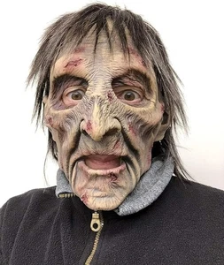 Men`s Exhumed Zombie Mask Adult Scary Undead Latex Realistic Halloween Face Mask - Picture 1 of 5
