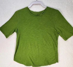 Eileen Fisher Bio Baumwolle Stretch Jersey U-Ausschnitt Kurzarm Shirt SP - Bild 1 von 9