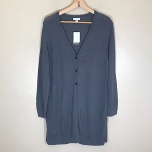 Neu mit Etikett J.Jill grauer rauchfarbener Cardigan Pullover - Bild 1 von 7