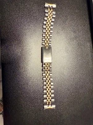 Pulseira Rolex Jubileu de Dois Tons dos EUA dos anos 1970 14k - para 1601 1600 ORIGINAL - Imagem 1 de 4