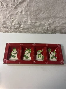 Zertifiziert International Weihnachten Winter Urlaub Serviertablett Schneemann Modern - Bild 1 von 12
