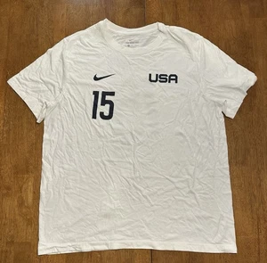 Nike Megan Rapinoe #15 EE. UU. Fútbol Manga Corta Camiseta Blanca XL - Imagen 1 de 7