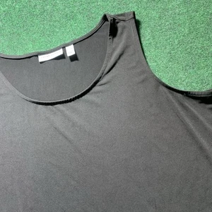 Susan Graver Tank Top Womens XL P Black  Dressy Liquid Knit Shirt Petite - Picture 1 of 7