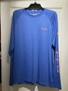 Columbia PFG Langarmshirt Herren Large Blau Omnishade Sonnenschutz - Bild 1 von 6