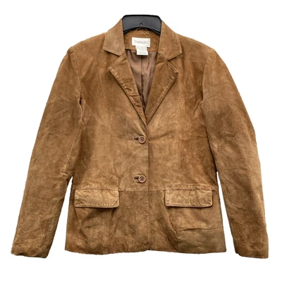 Chadwicks Suede Blazer Women's 4P 100% Leather Sport Coat Academia Corpcore Fall — 第 1/4 张图片