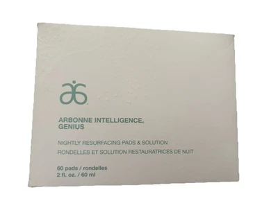 Almohadillas y solución de rejuvenecimiento nocturno Arbonne Intelligence Genius nuevas sin etiquetas sin usar Foto 1 de 3