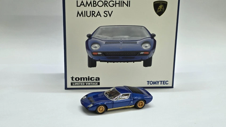 1:64 Tomica Limited Tomytec Vintage Lamborghini Miura SV Azul Foto 1 de 4