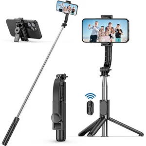 Selfie Stick Tripod with Bluetooth Remote Portable for iPhone and Android Phones - Picture 1 of 12