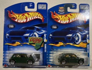 2001 Hot Wheels  Mini Cooper  Green Checkered Roof WHEEL VARIATION LOT 2 - Picture 1 of 2