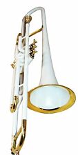 SAI MUSICAL TROMBONE Bb PITCH . WHITE WITH FREE CASE + MP . BRS TRUMBONE