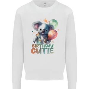 Birthday Cutie Koala 3rd 4th 5th 6th 7th 8th Kids Sweatshirt Jumper - Picture 1 of 3