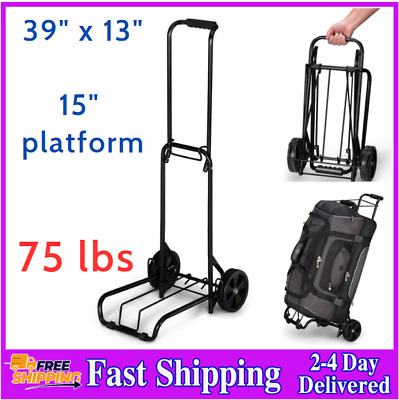 Protege Folding Luggage Cart, Black, 39  X 13  (15  Platform), 3lbs Empty - NEW • 28.59$