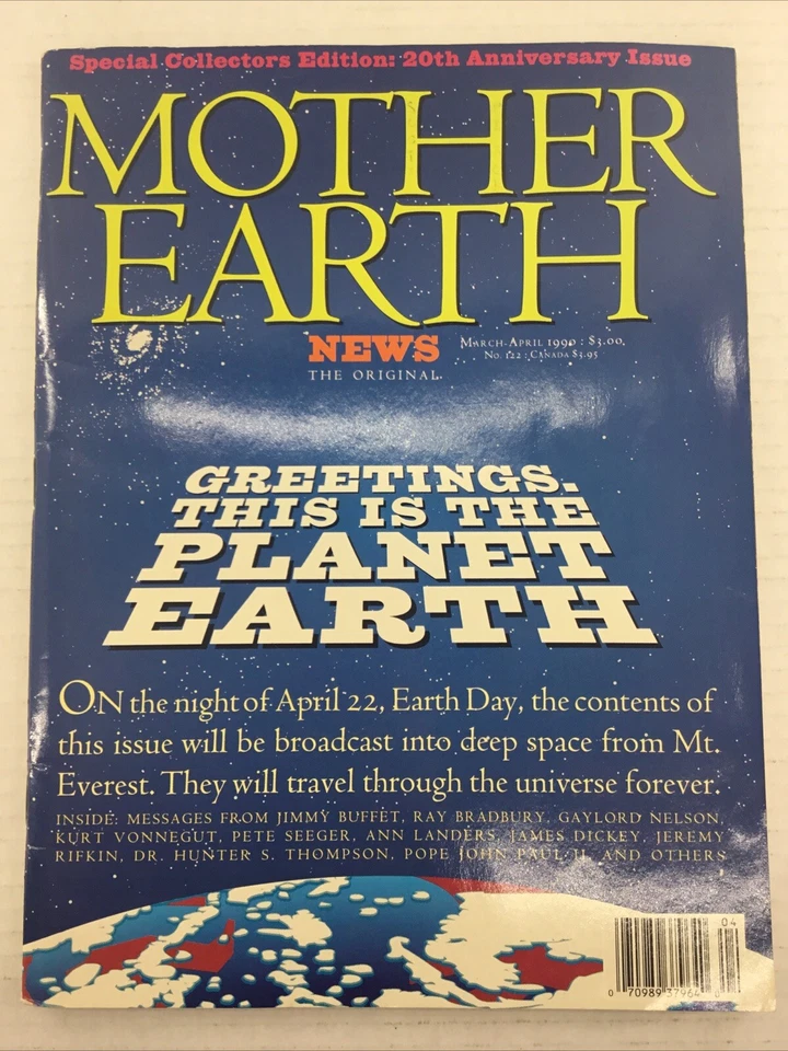 The Mother Earth News Homesteading #122 March April 1990 Earth Day Special Issue Foto 1 de 2