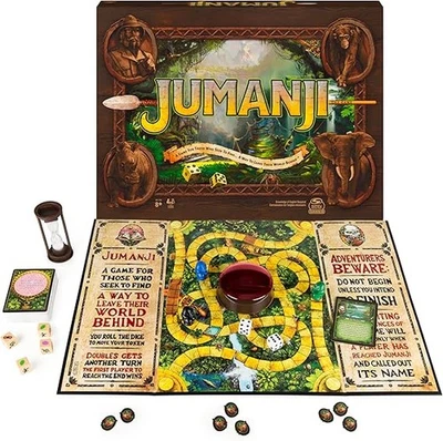 SPIN MASTER GAMES Jumanji The Board Game – Classic Adventure Family Game, Ages 8+, Cooperative Fun