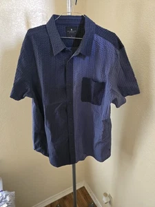 Junk Food Clothing Textured Short Sleeve Button Up Shirt With Pocket - Picture 1 of 3