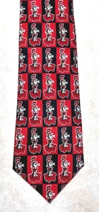 Corbata DR. SEUSS Gato en el Sombrero Corazones Fondo Rojo y Negro Poliéster De Colección - Imagen 1 de 4