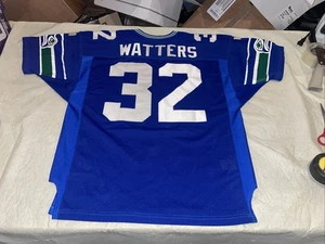Authentic Ricky Watters Seattle Seahawks Wilson Trikot Blau Herren 52 Genäht EUC 90s - Bild 1 von 12