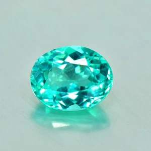 1.35Ct Oval _ Great look Transparent Untreated Neon Green Blue Apatite - Picture 1 of 1