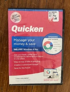 New Quicken Deluxe Finance Software - Windows/Mac 2020 - Case isn't best Shape - Photo 1/3