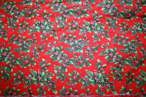 HOLLY AND BERRIES DOPPELSEITIGER VORGESTEPPTER - 100 % BAUMWOLLSTOFF - Bild 1 von 5