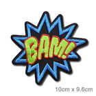 Kaboom Pow Bam Embroidered Sew On Iron On Patch Badge Fabric Applique Craft Cap