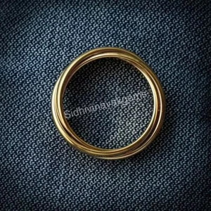 Anillo triple, latón liso doble entrelazado anillo regalo de San Valentín joyería LO7 - Imagen 1 de 4