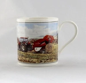 Cachet Tractor & Round Baler Fine Art Watercolour China Gift Mug - Picture 1 of 1