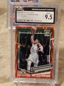 2023-24 Panini Optic GIANNIS ANTETOKOUNMPO #53 Red Seismic /130 CGC Mint+ 9.5 - Picture 1 of 2