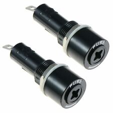 2 x Black 6x30mm Panel Chassis Mount Fuse Holder 10A 250VAC